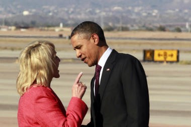 Jan Brewer Lecturing Obama
