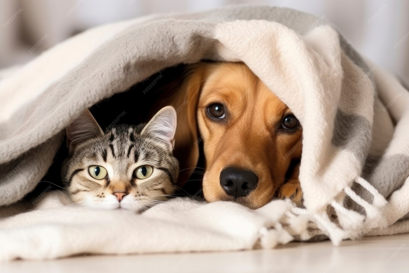 Cat and Dog Hiding