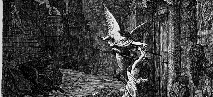 The_angel_of_death_striking_a_door_during_the_plague_of_Rome_Wellcome