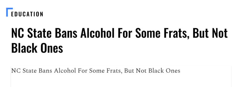 NC_State_Bans_Alcohol_For_Some_Frats_But_Not_Black_Ones